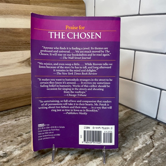 Book: The Chosen a Novel by Chaim Potok - Paperback - Picture 3 of 6